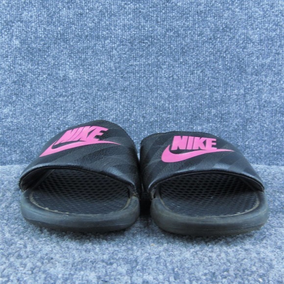 Nike Women Slide Sandal Shoes Black Synthetic Size 9 Medium - Picture 2 of 8